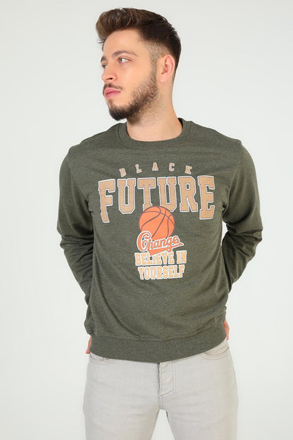 Men's Crew Neck Printed Sweatshirt