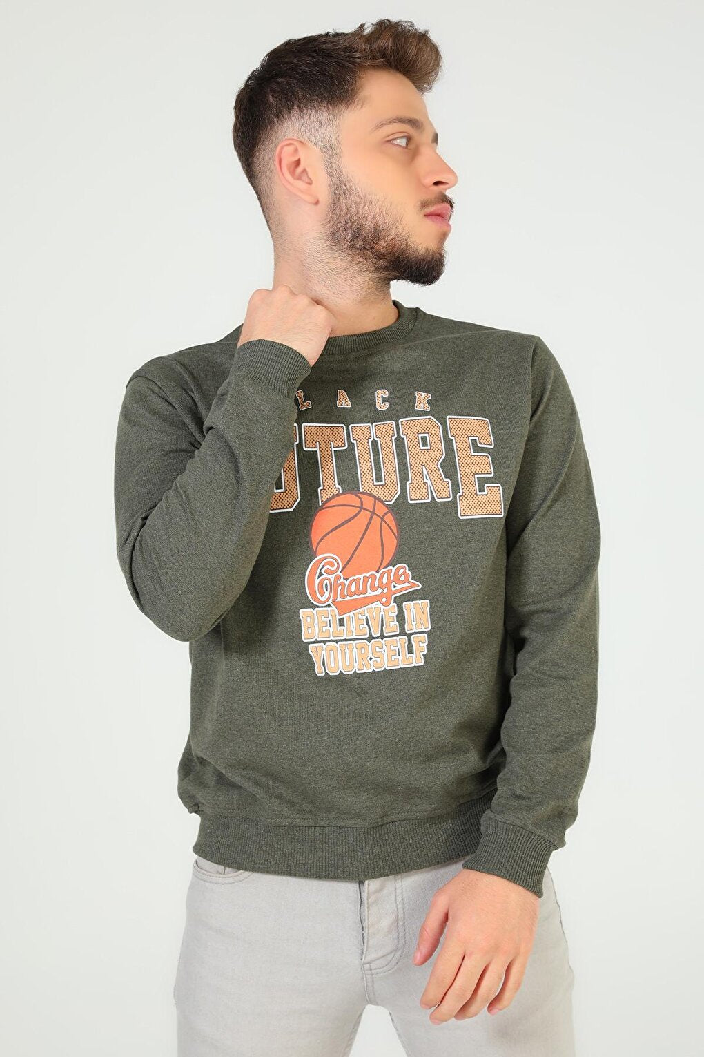 Men's Crew Neck Printed Sweatshirt