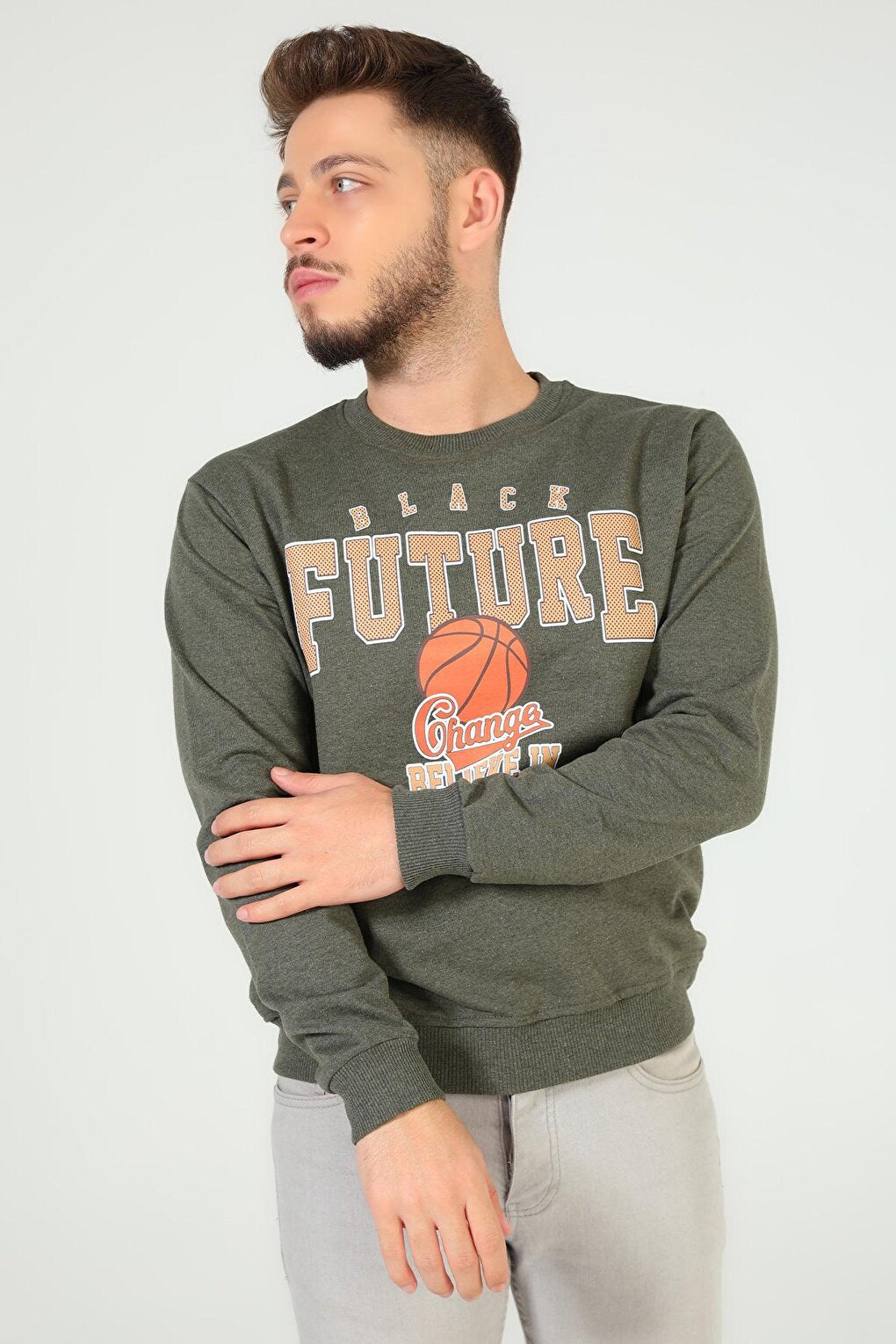 Men's Crew Neck Printed Sweatshirt