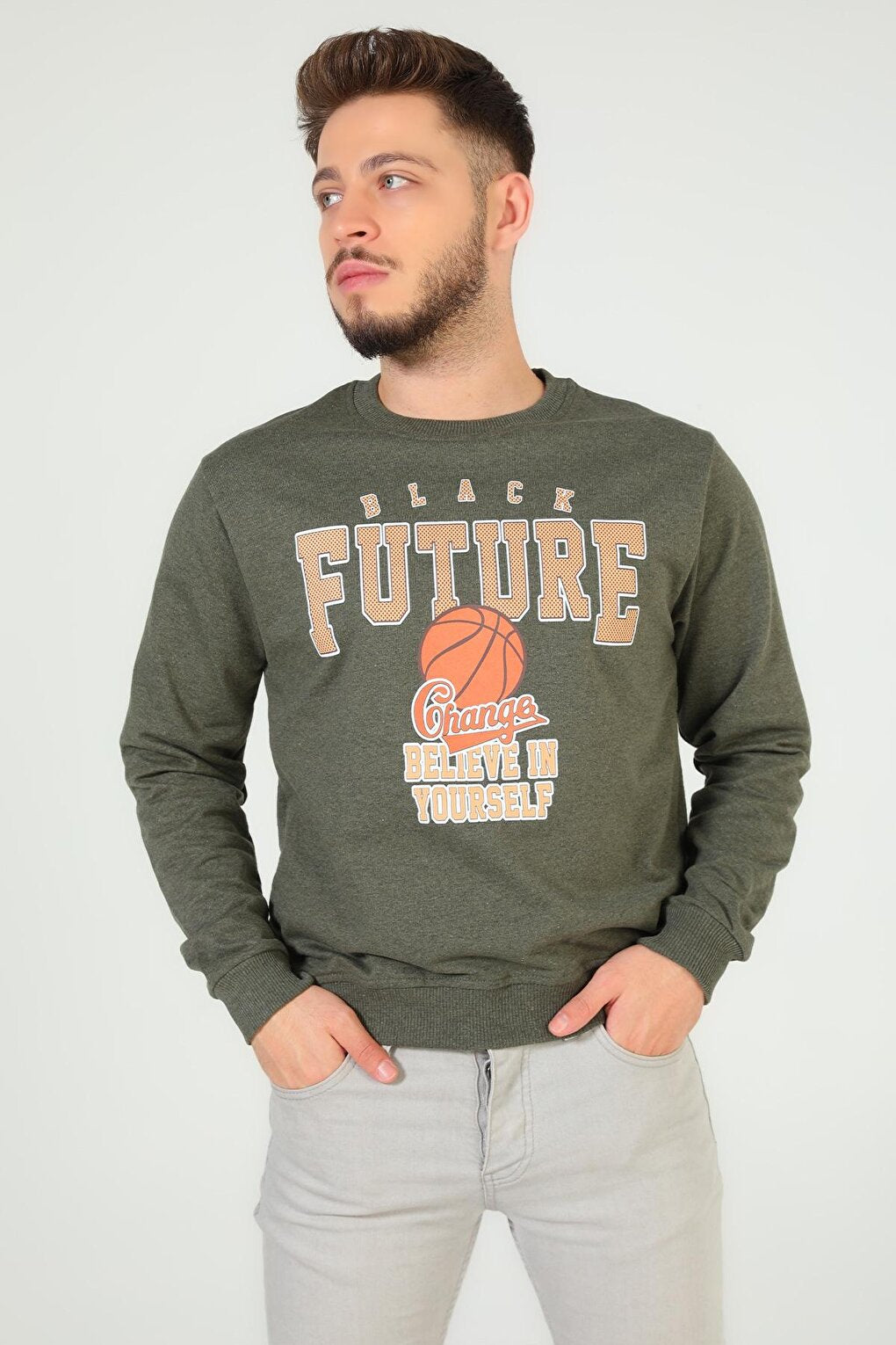 Men's Crew Neck Printed Sweatshirt