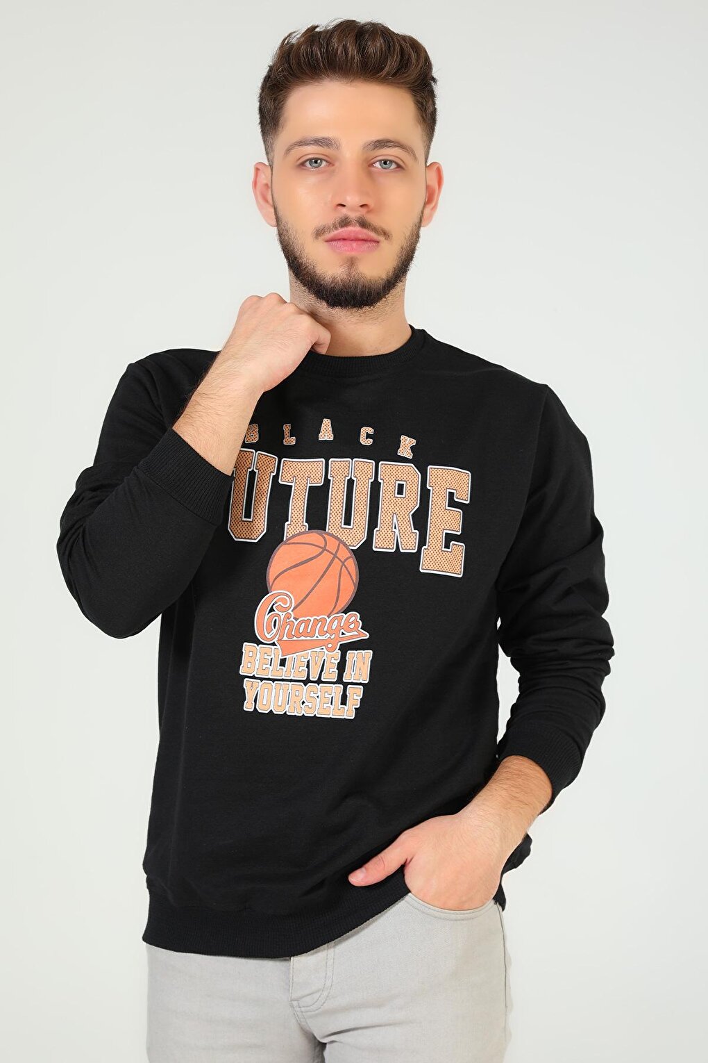 Men's Crew Neck Printed Sweatshirt