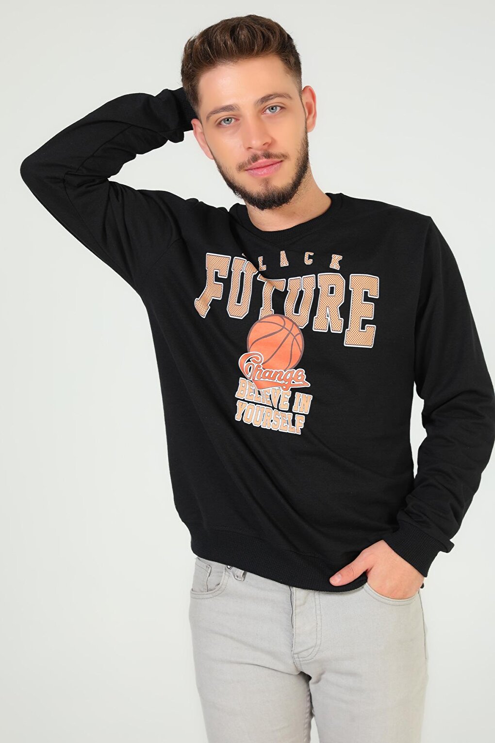 Men's Crew Neck Printed Sweatshirt