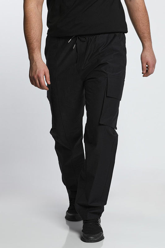 Men's Cargo Pocket Jogger Pants with Elastic Waist and Legs