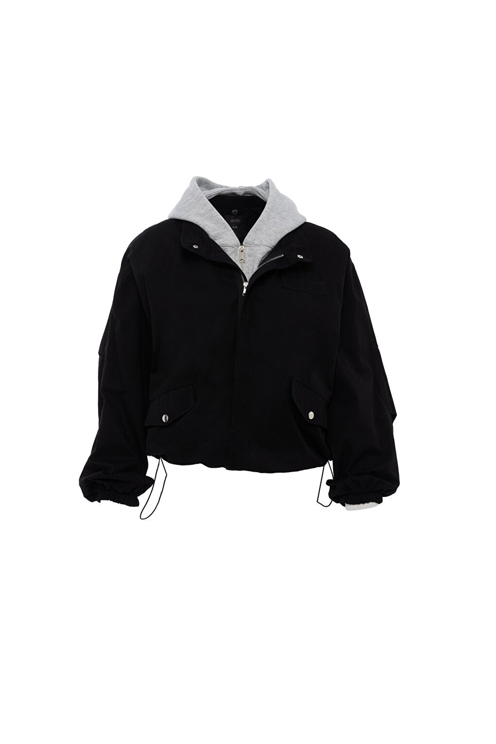 Hooded Pocket Detailed Jacket Black