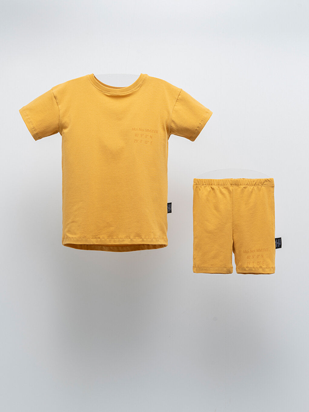 Crew Neck Short Sleeve Printed Baby Boy T-Shirt and Shorts Set of 2