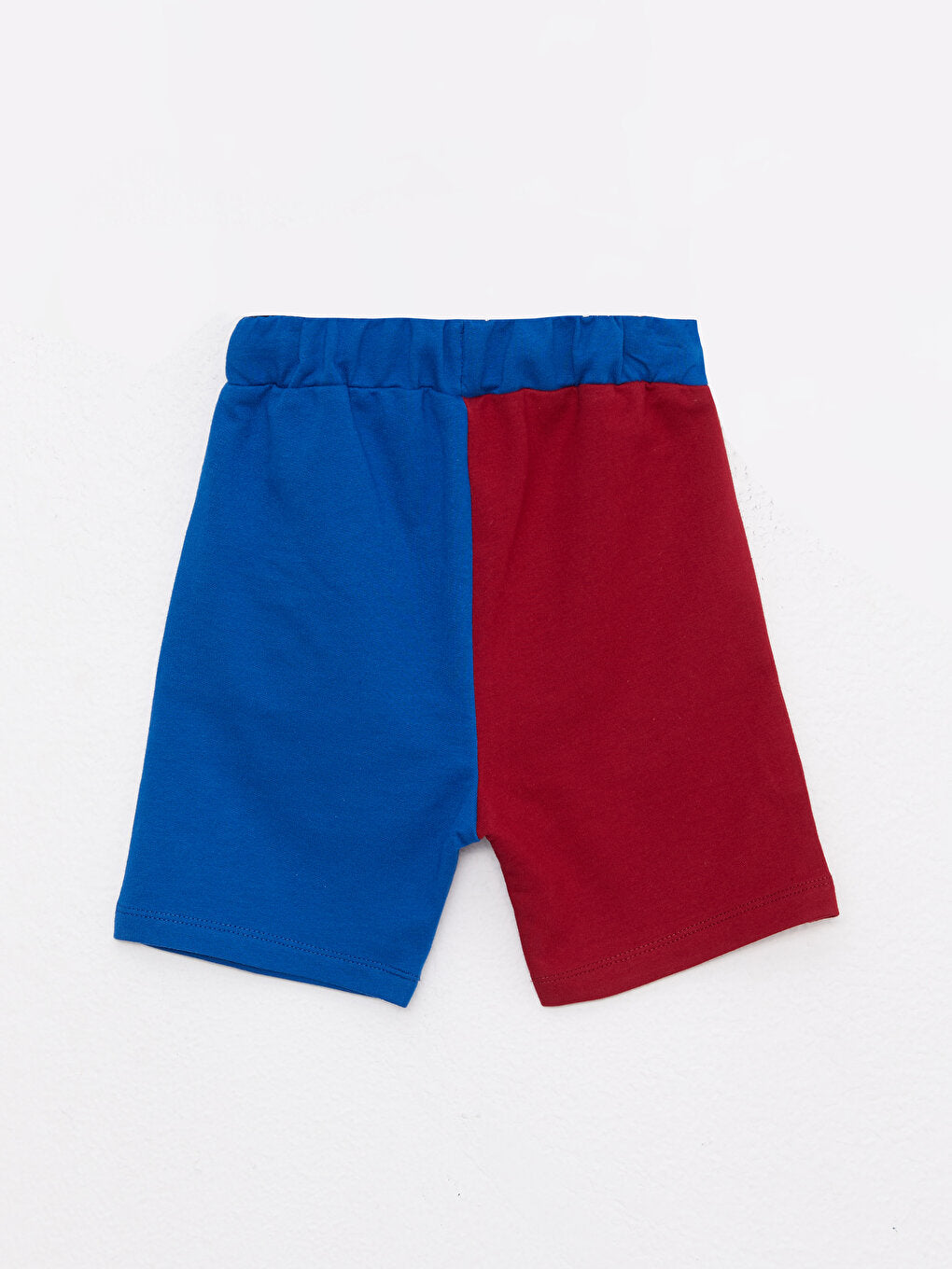 Color Blocked Cotton Baby Boy Shorts with Elastic Waist