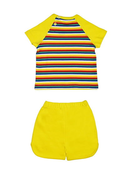 Crew Neck Striped Baby Boy 2-Piece Set