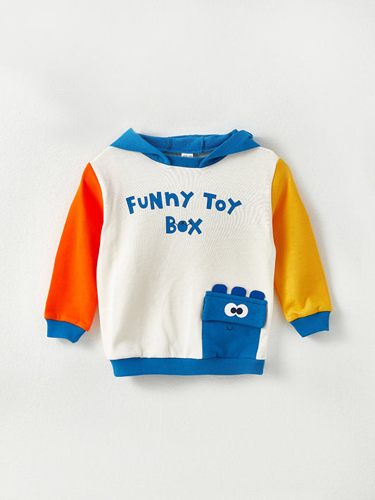 Long Sleeve Printed Baby Boy Hoodie