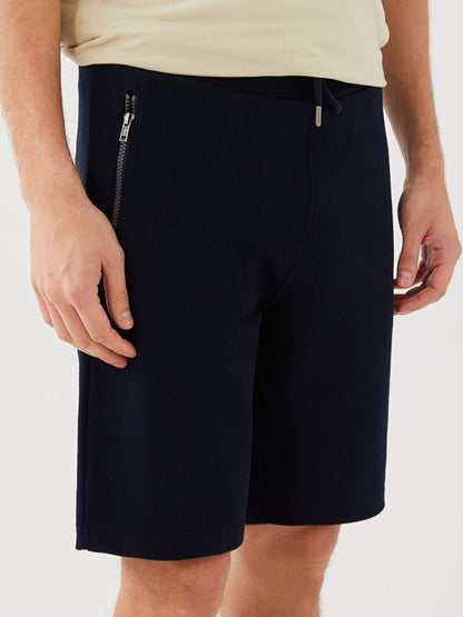 Slim Fit Men's Shorts with Tie Waist Detail