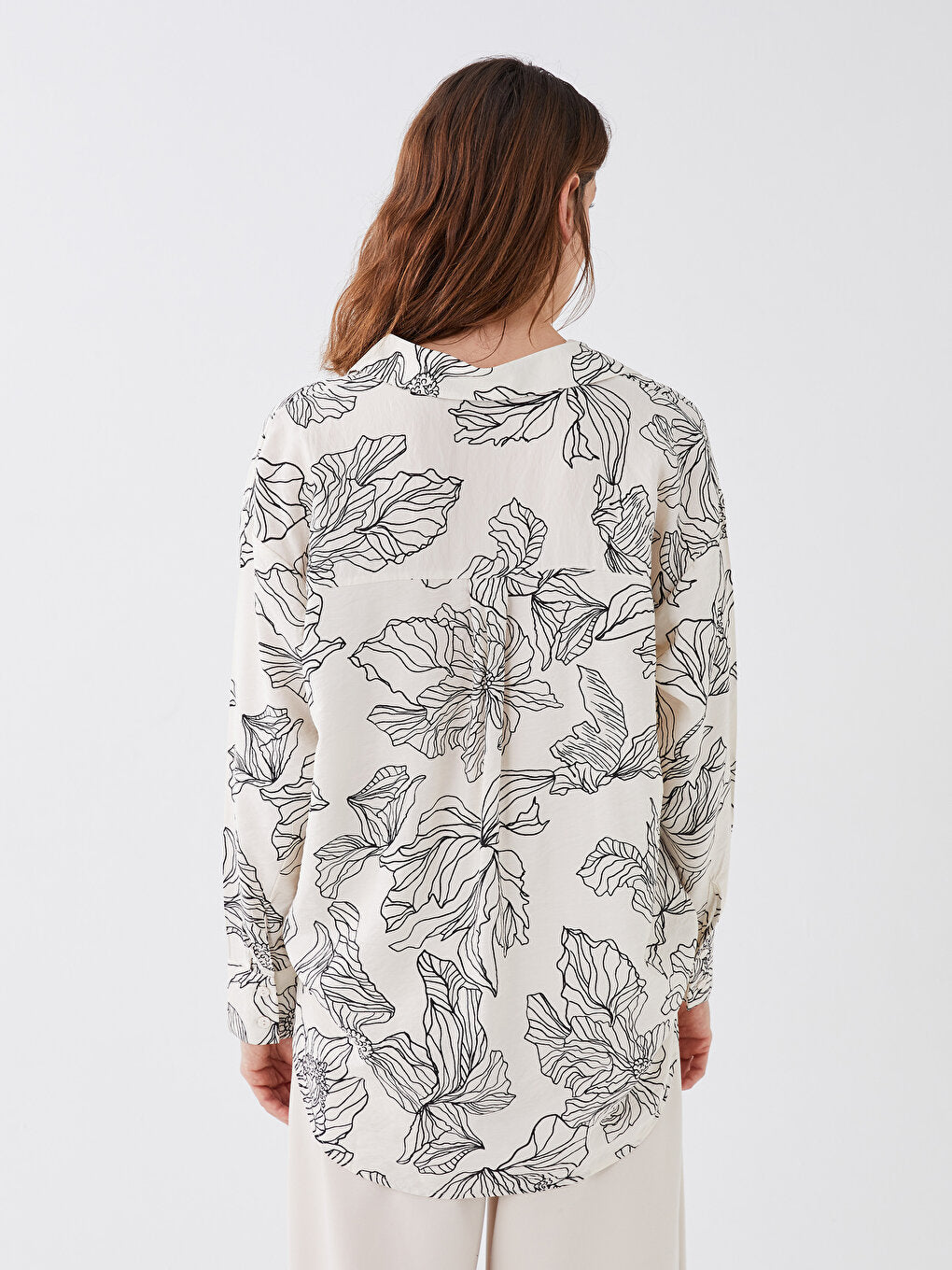 Patterned Long Sleeve Women's Shirt