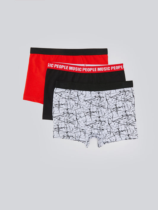 Printed Cotton Boy's Boxer Set of 3