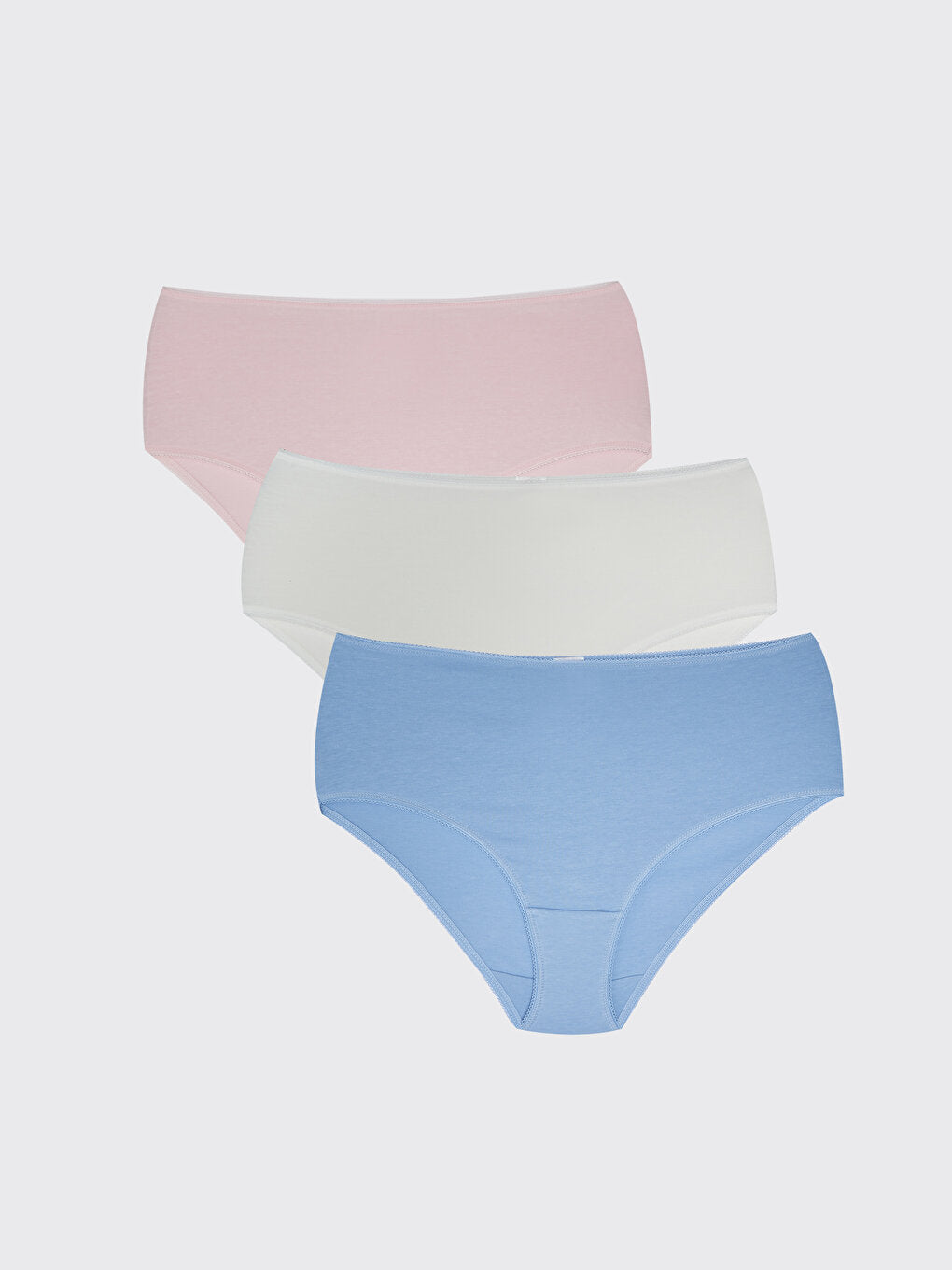 High Waist Plain Panties 3 Pack