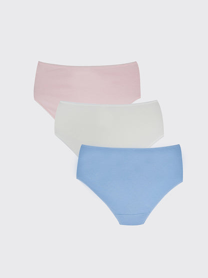 High Waist Plain Panties 3 Pack