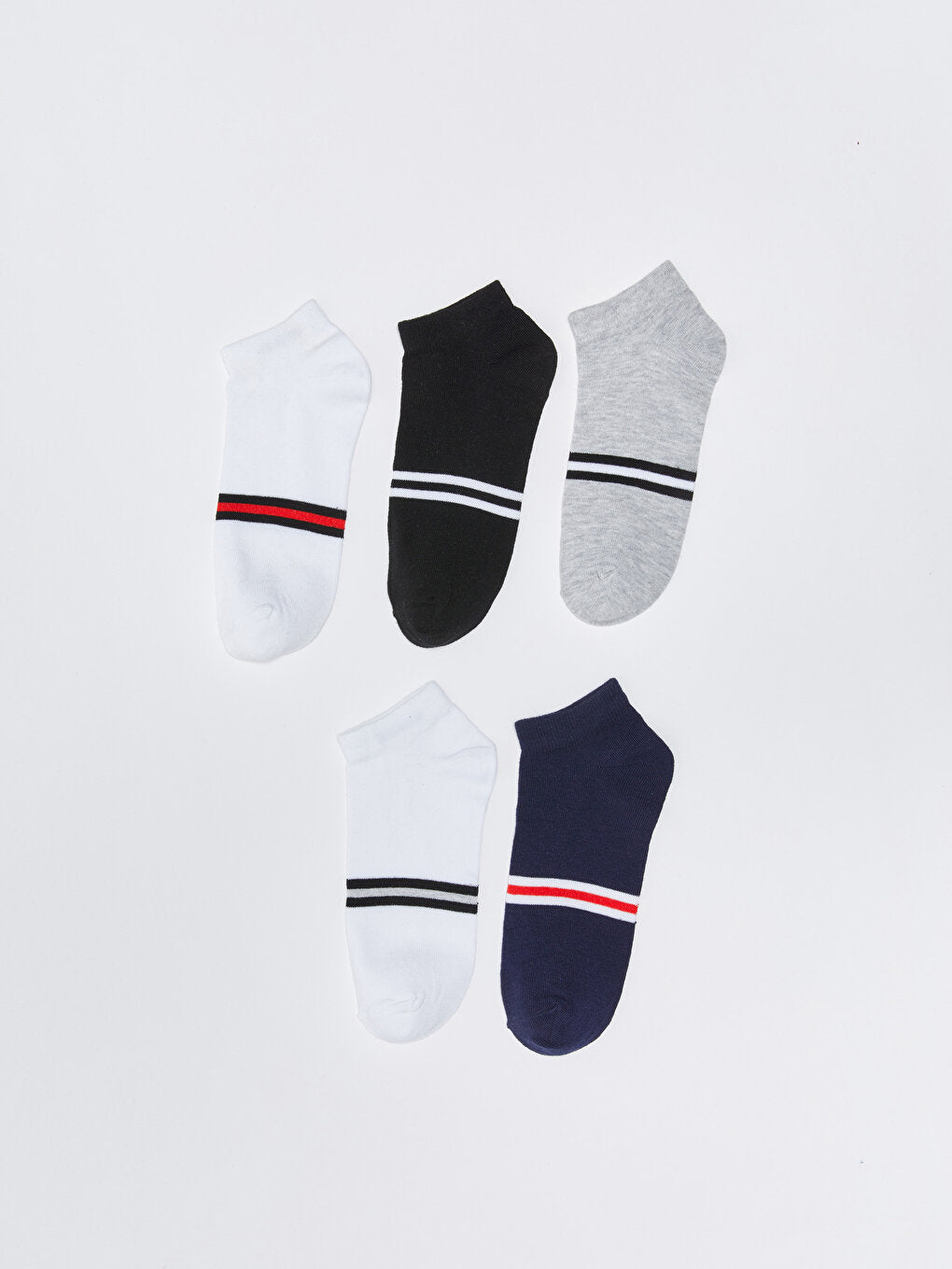 Striped Boy's Booties Socks 5-pack