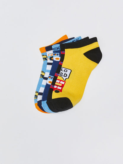 Patterned Boy's Booties Socks 5-pack