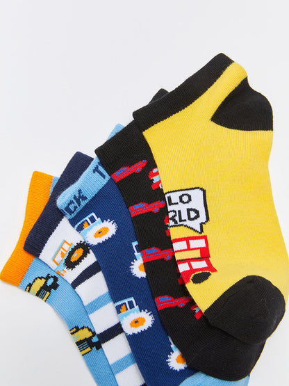 Patterned Boy's Booties Socks 5-pack