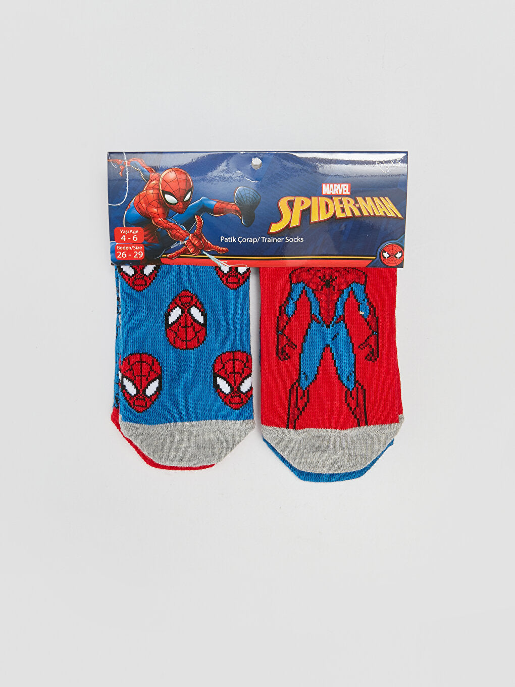 Spiderman Patterned Boy Booties Socks 5-pack