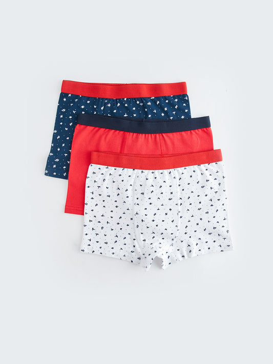 Printed Cotton Boy's Boxer Set of 3