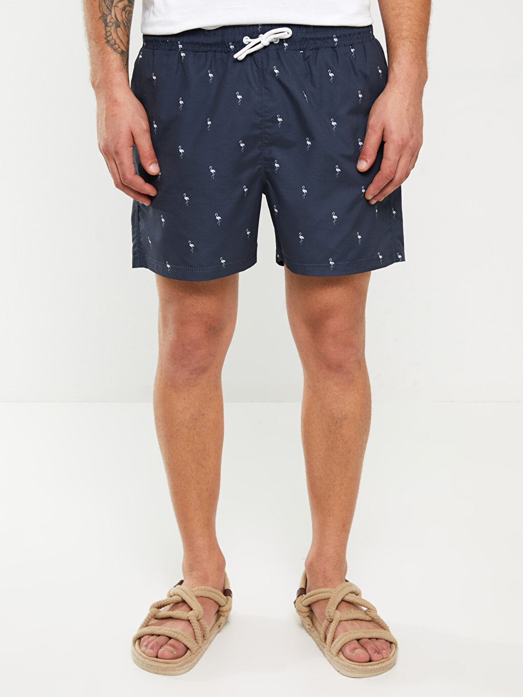 Short Patterned Men's Swim Shorts