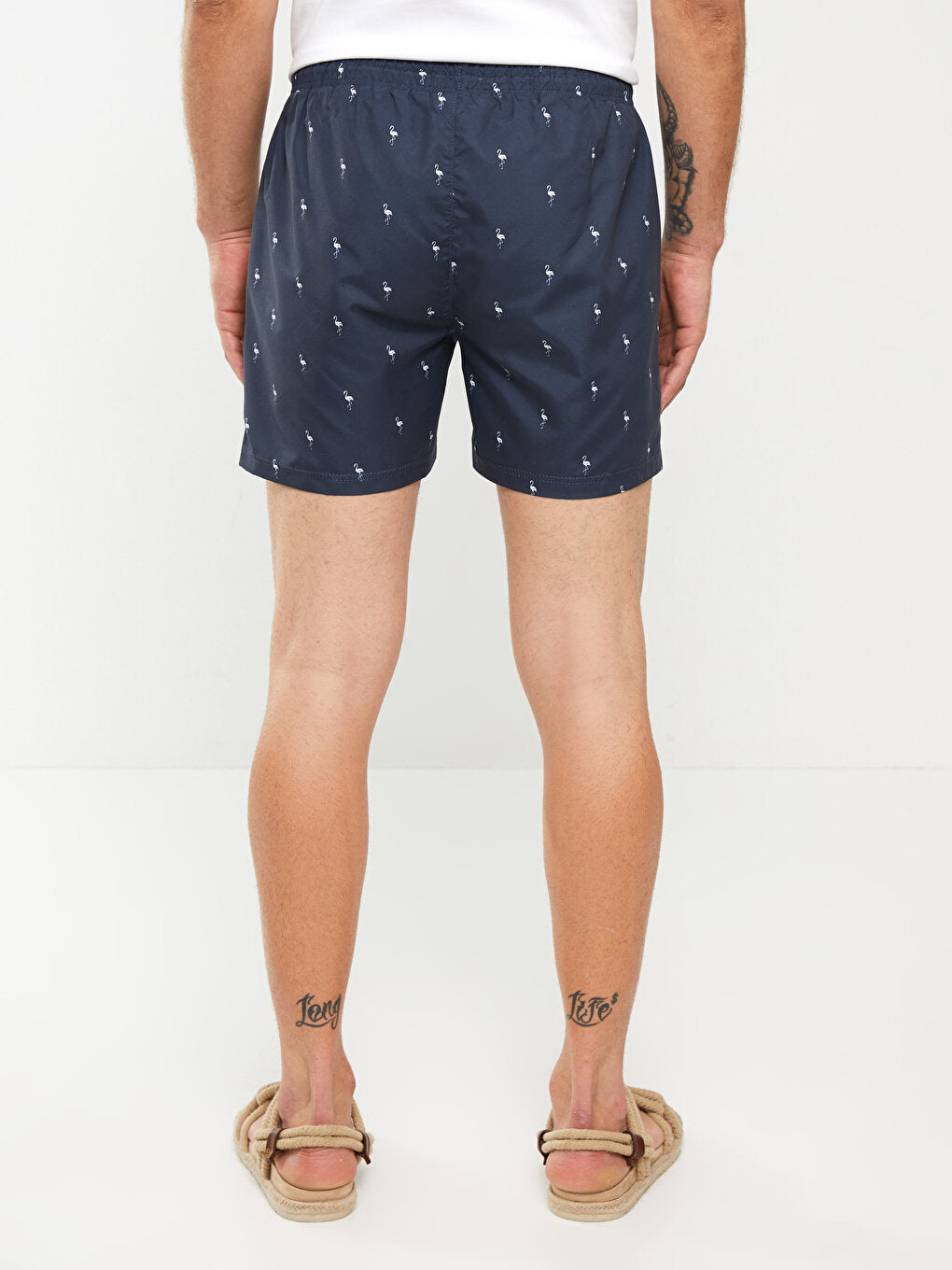 Short Patterned Men's Swim Shorts