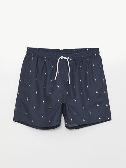 Short Patterned Men's Swim Shorts