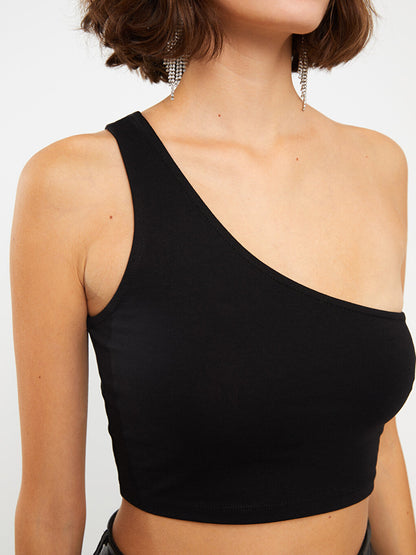 Women's One Shoulder Straight Crop