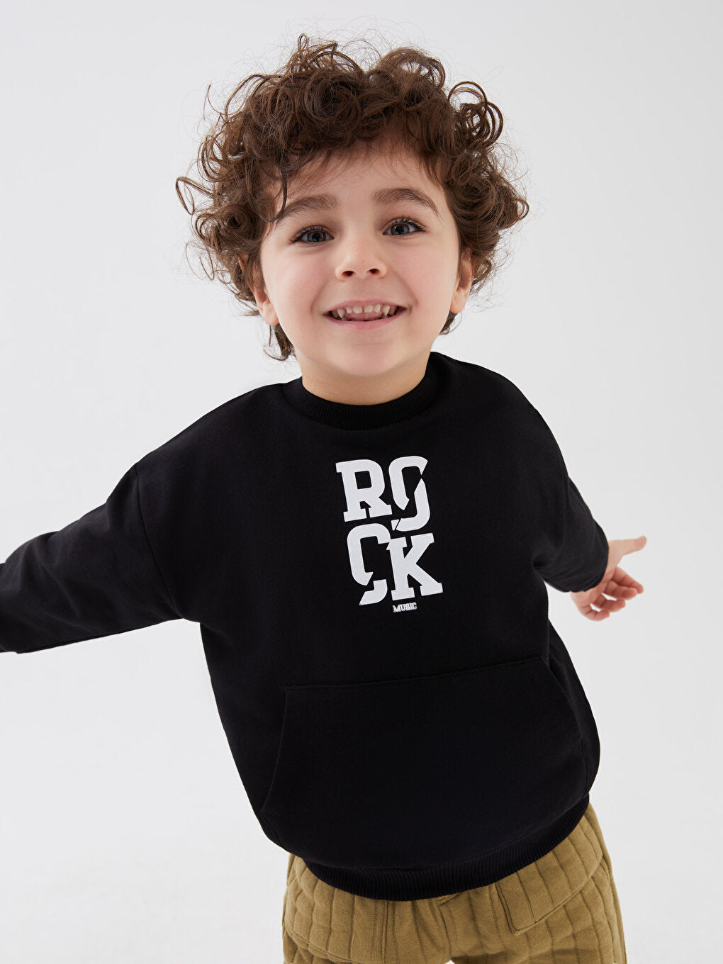 Crew Neck Printed Baby Boy Sweatshirt