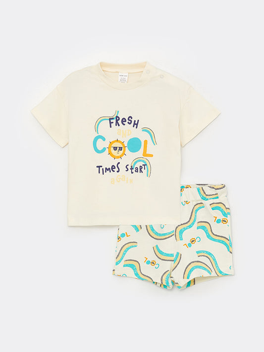 Printed Baby Boy T-Shirt and Shorts