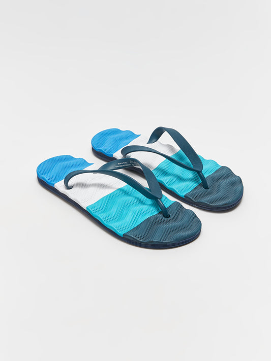 Color Blocked Men's Flip Flops