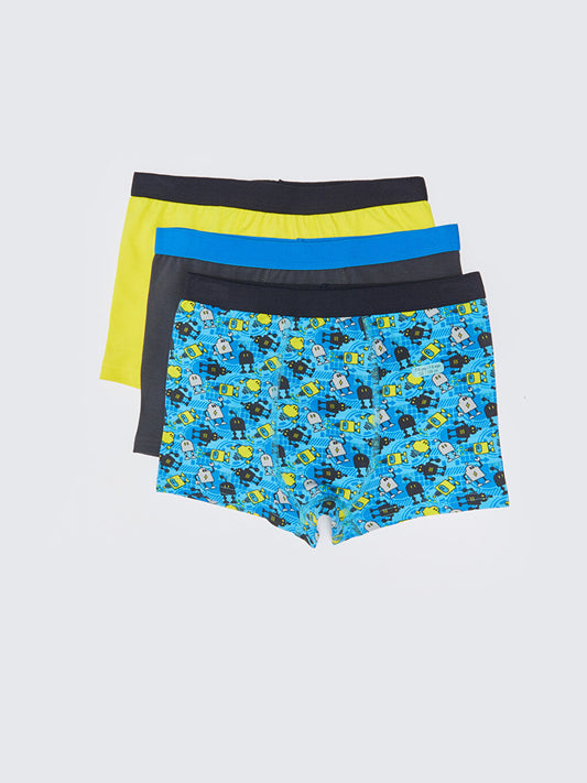 Printed Cotton Boy's Boxer Set of 3