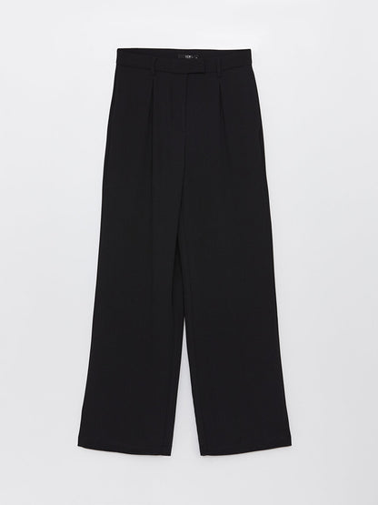 Women's High Waist Comfortable Fit Straight Trousers