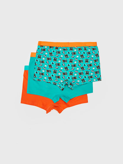 Printed Cotton Boy's Boxer Set of 3