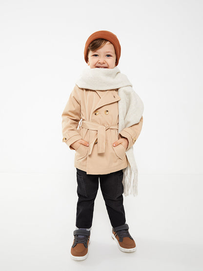 Hooded Long Sleeve Basic Baby Boy Trench Coat