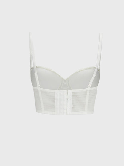 Underwire Half Padded Lace Strapless Bra