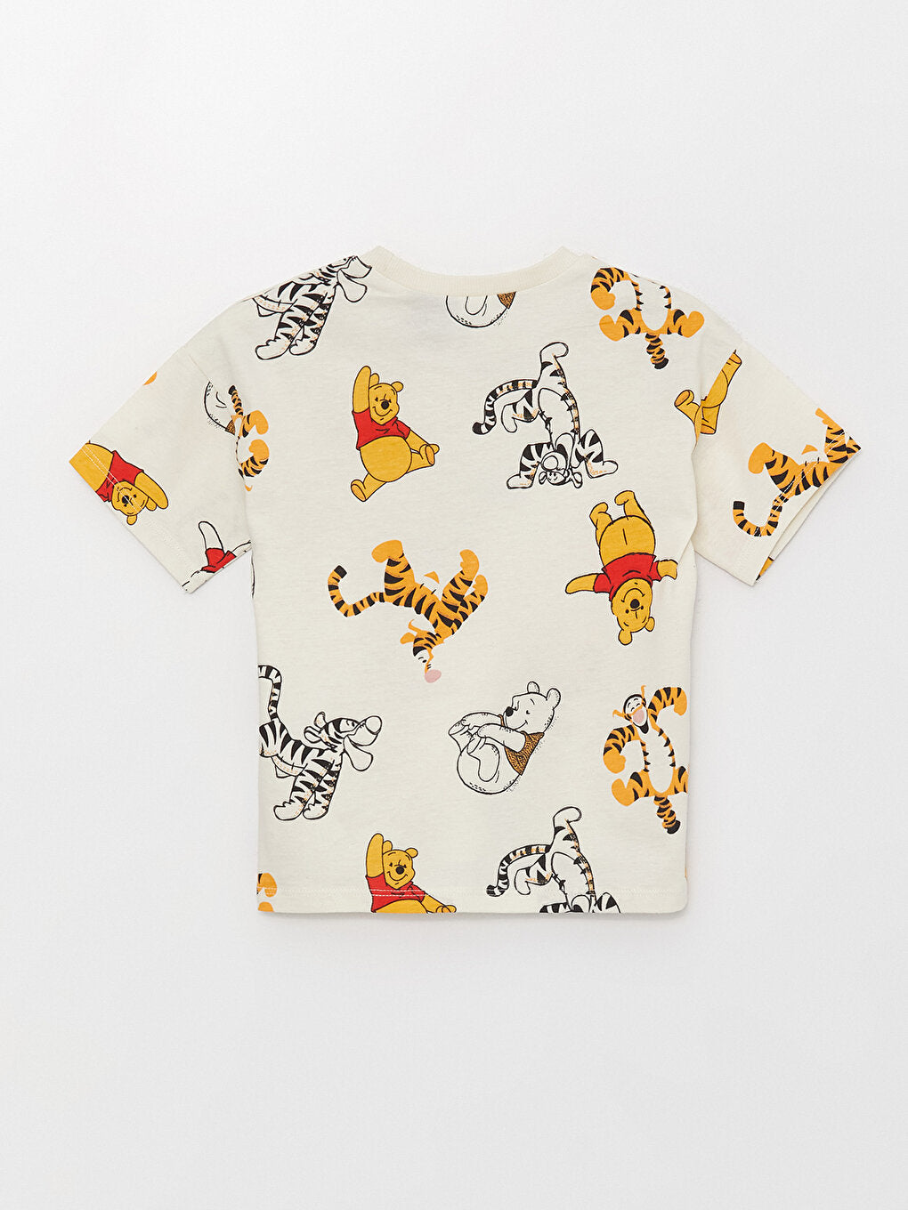 Crew Neck Short Sleeve Winnie the Pooh Printed Baby Boy T-Shirt