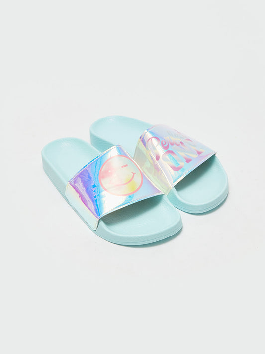 Printed Single Striped Girl's Slippers