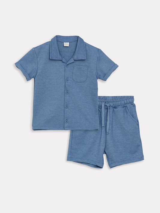 Short Sleeve Basic Baby Boy Shirt and Shorts Set of 2