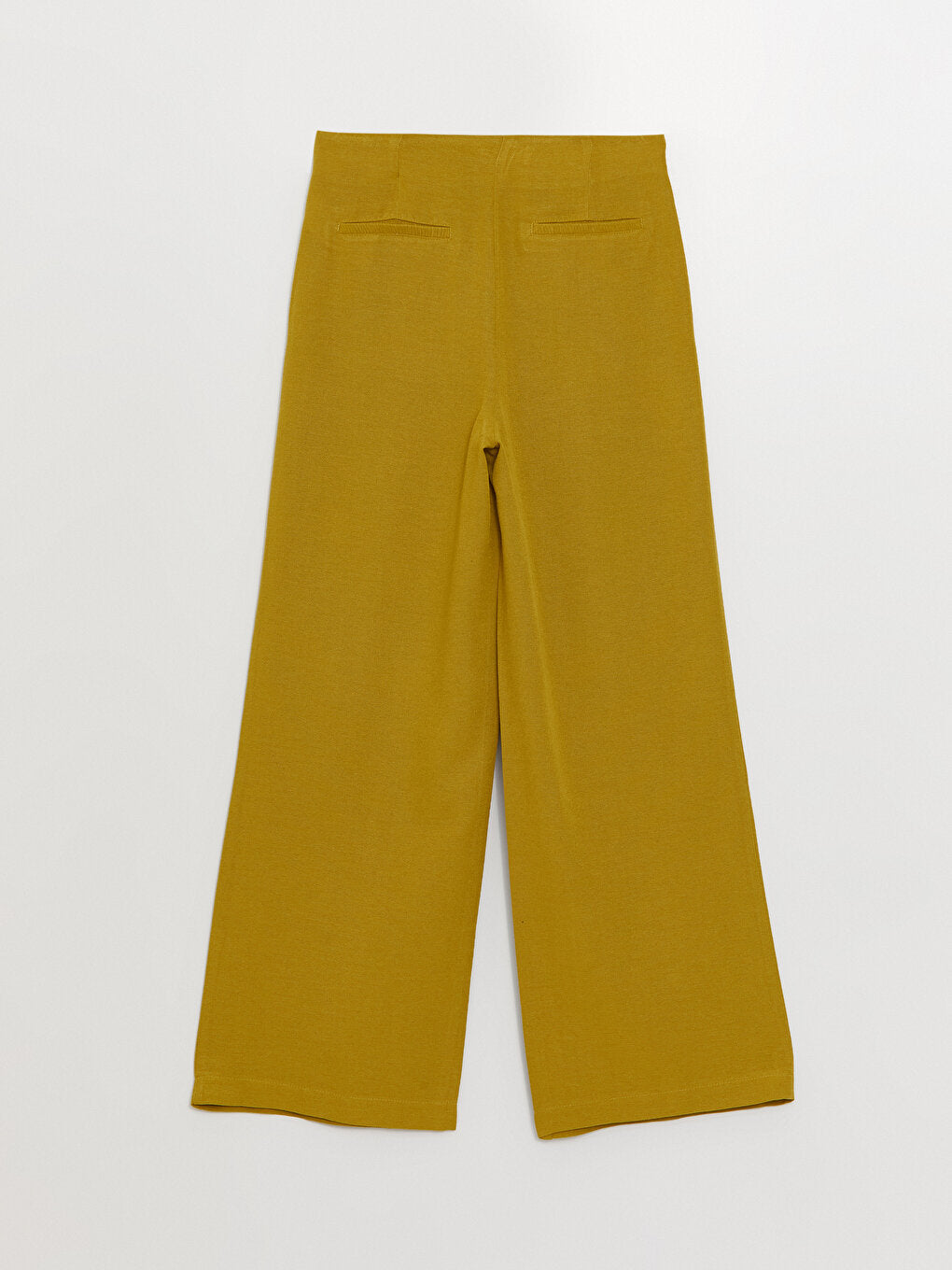 Comfortable Fit Plain Linen Blend Women's Trousers