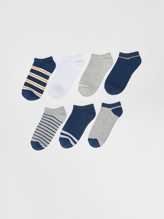 Striped Boy Booties Socks 7-pack