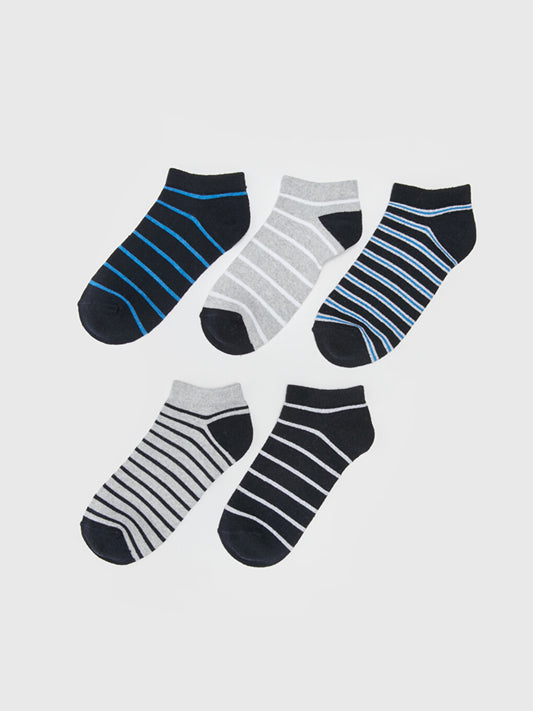 Striped Boy's Booties Socks 5-pack