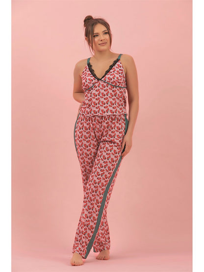 V-Neck Strap Women's Pajama Set