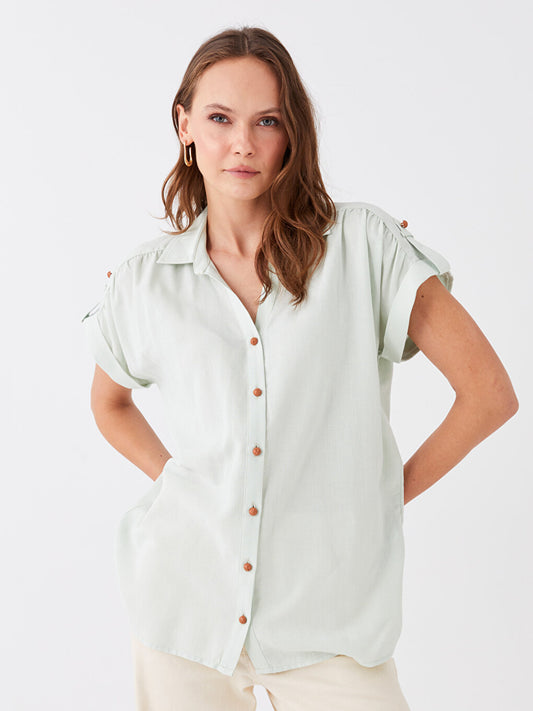 Plain Short Sleeve Women's Shirt