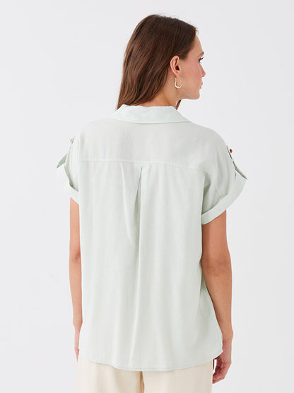 Plain Short Sleeve Women's Shirt