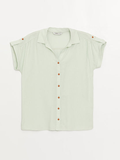 Plain Short Sleeve Women's Shirt