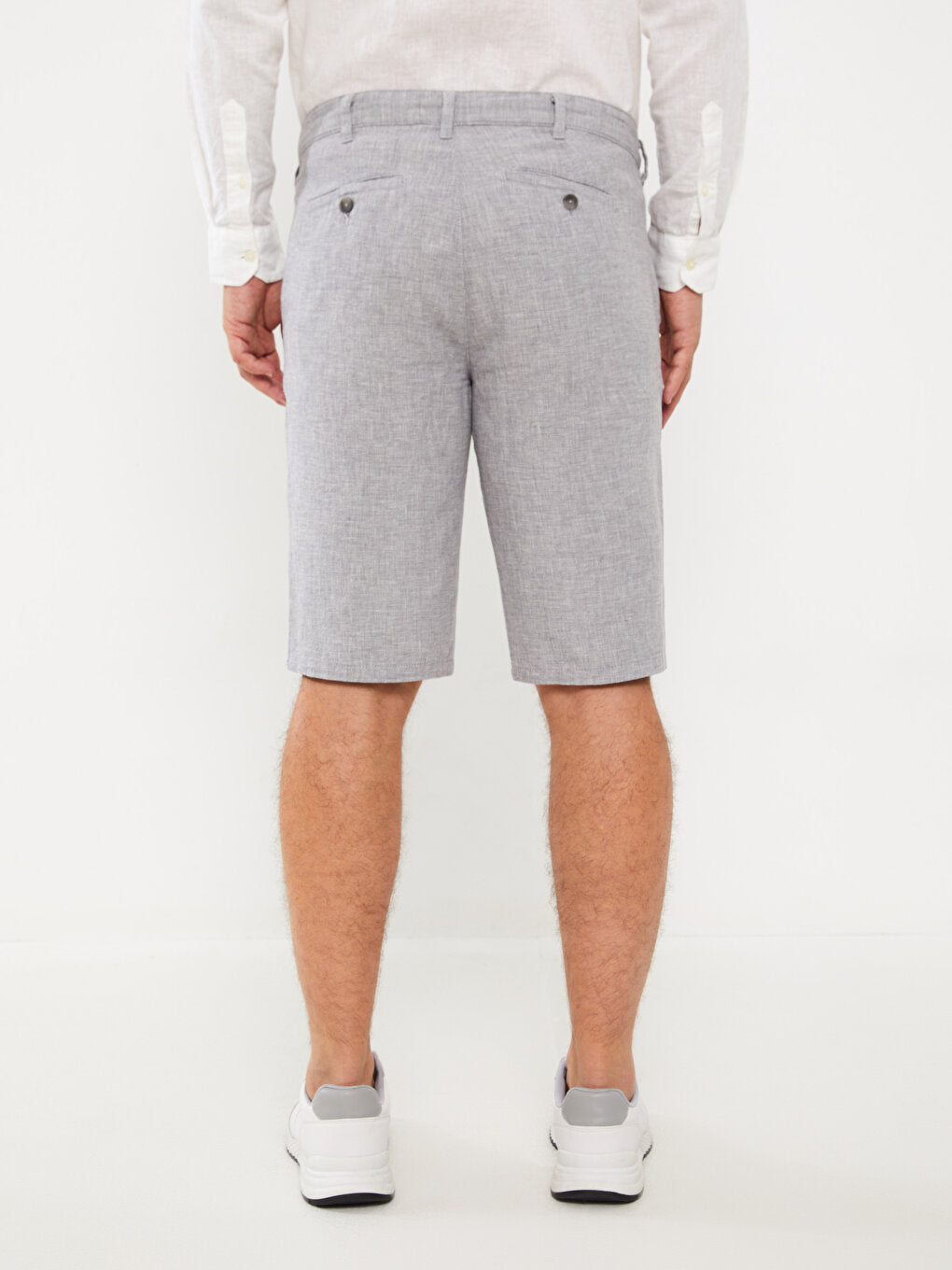 Standard Fit Linen Blend Men's Shorts