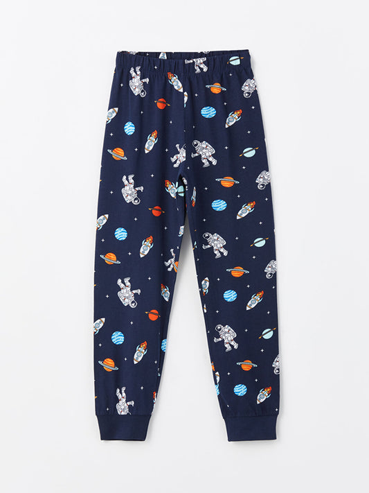 Printed Boy's Pajama Bottom with Elastic Waist