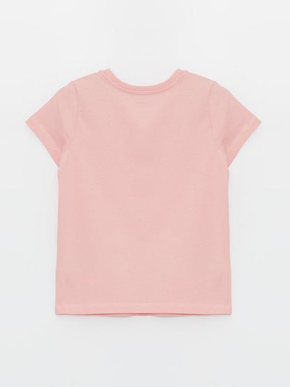 Crew Neck Basic Short Sleeve Girl's T-Shirt