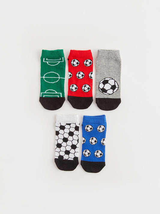 Patterned Boy's Booties Socks 5-pack