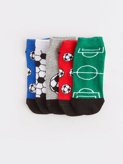 Patterned Boy's Booties Socks 5-pack