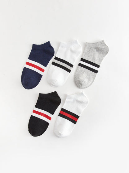 Striped Boy's Booties Socks 5-pack